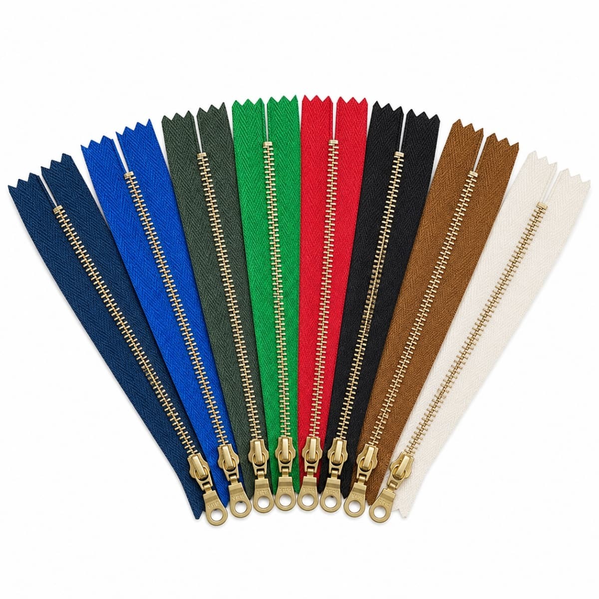 20cm Size #5 Metal Zipper Brass Pull for DIY Leather Bags Hardware Accessories
