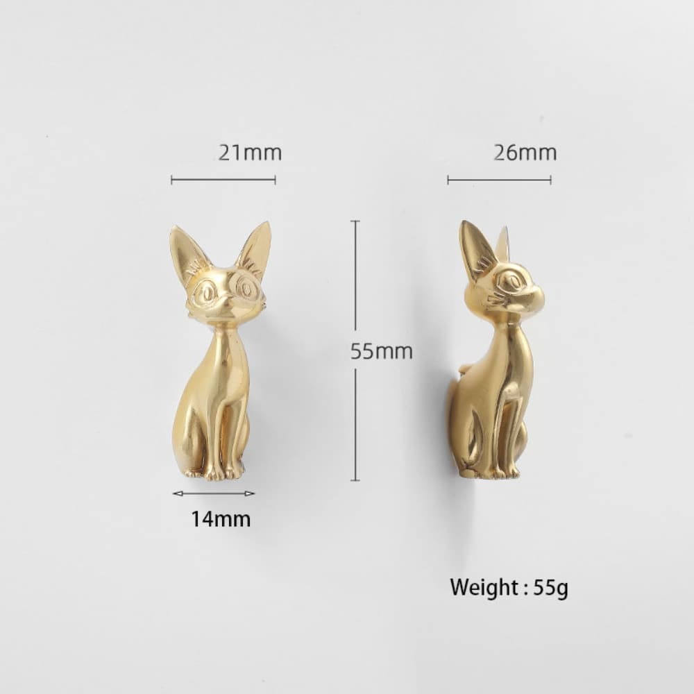Animal Brass Cabinet Drawer Pull Handle Wardrobe Cupboard Furniture Hardware