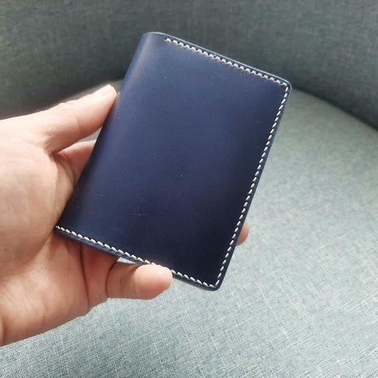 Handmade Vegetable Tanned Leather Long Wallet Genuine Cowhide Card Case Custom
