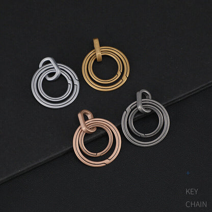 Quality Titanium Keyring Keychain Split Ring Buckle Craft Hardware Accessory DIY