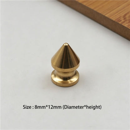 20pcs Solid Brass Pyramid Spikes Punk Rivets Studs Dog Collar Leather Craft DIY