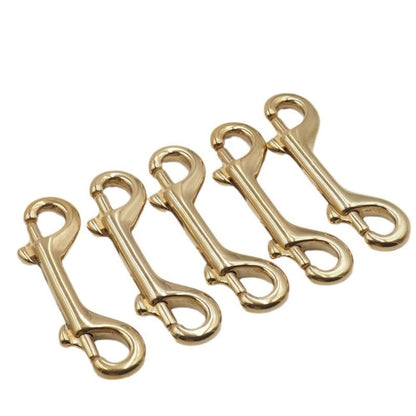 Solid Brass Double End Hook Buckle Heavy Duty Bag Connector Pet Leash Snap Clip