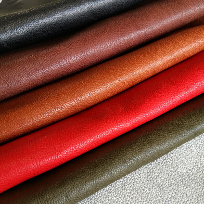 Oil Rich Vegetable Tanned Lychee Pattern Soft Genuine Leather Craft Material DIY 2~2.5mm Thickness