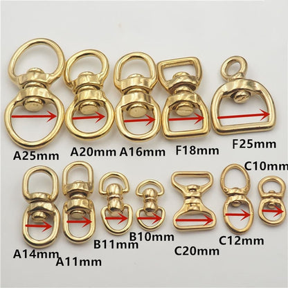 Solid Brass Swivel Figure 8 Ring Pet Leash Connector Bag Strap Hardware Link DIY