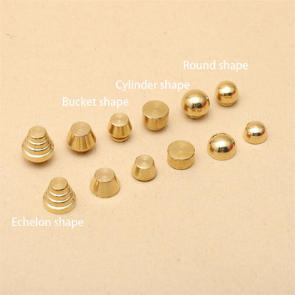 20 x Leather Craft Solid Brass Screw Luggage Punk Nail Stud Rivets Accessories