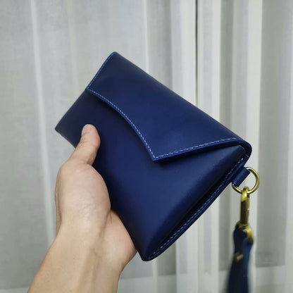 Handmade Leather Clutch Cosmetic Bag Vegetable Tanned Leather Phone Pouch