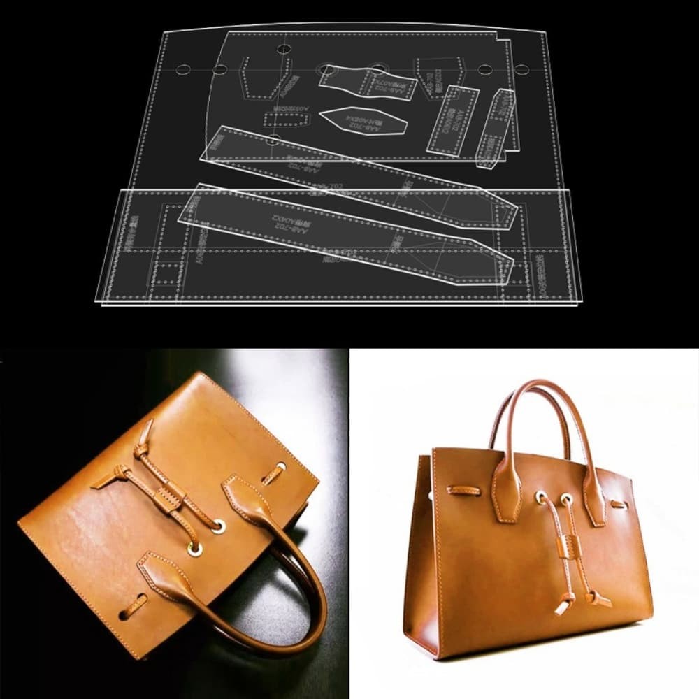 Acrylic Tote Bag Pattern Leather DIY Shoulder Crossbody Template AAB702