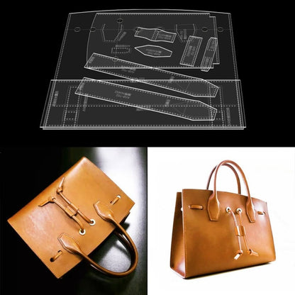 Acrylic Tote Bag Pattern Leather DIY Shoulder Crossbody Template AAB702