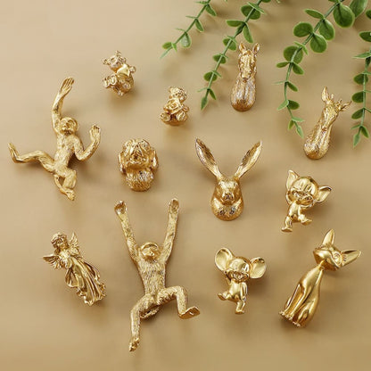 Animal Brass Cabinet Drawer Pull Handle Wardrobe Cupboard Furniture Hardware