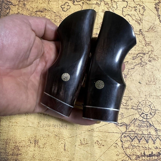 Luxury Polished Premium Ebony Wood Rosewood Handles for DIY Knives Hand Craft