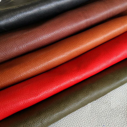 Oil Rich Vegetable Tanned Lychee Pattern Soft Genuine Leather Craft Material DIY 1.6mm Thickness