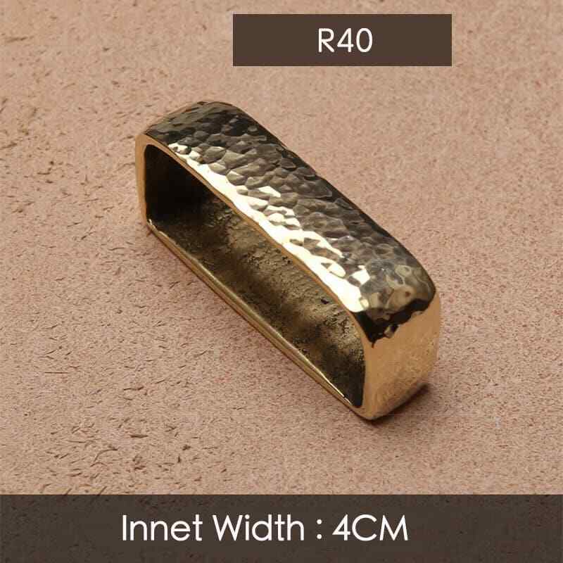Retro Hammered Striation Solid Brass Pin Belt Buckle for Men Women Leather Craft Diy Making Belt Accessory