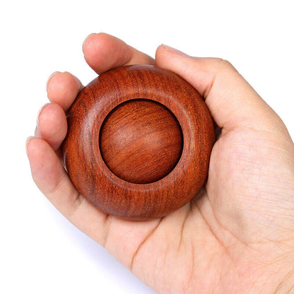 Luxury Wooden Craft Transfer Ball Finger Massager Hand Toy Relieve Pressure EDC