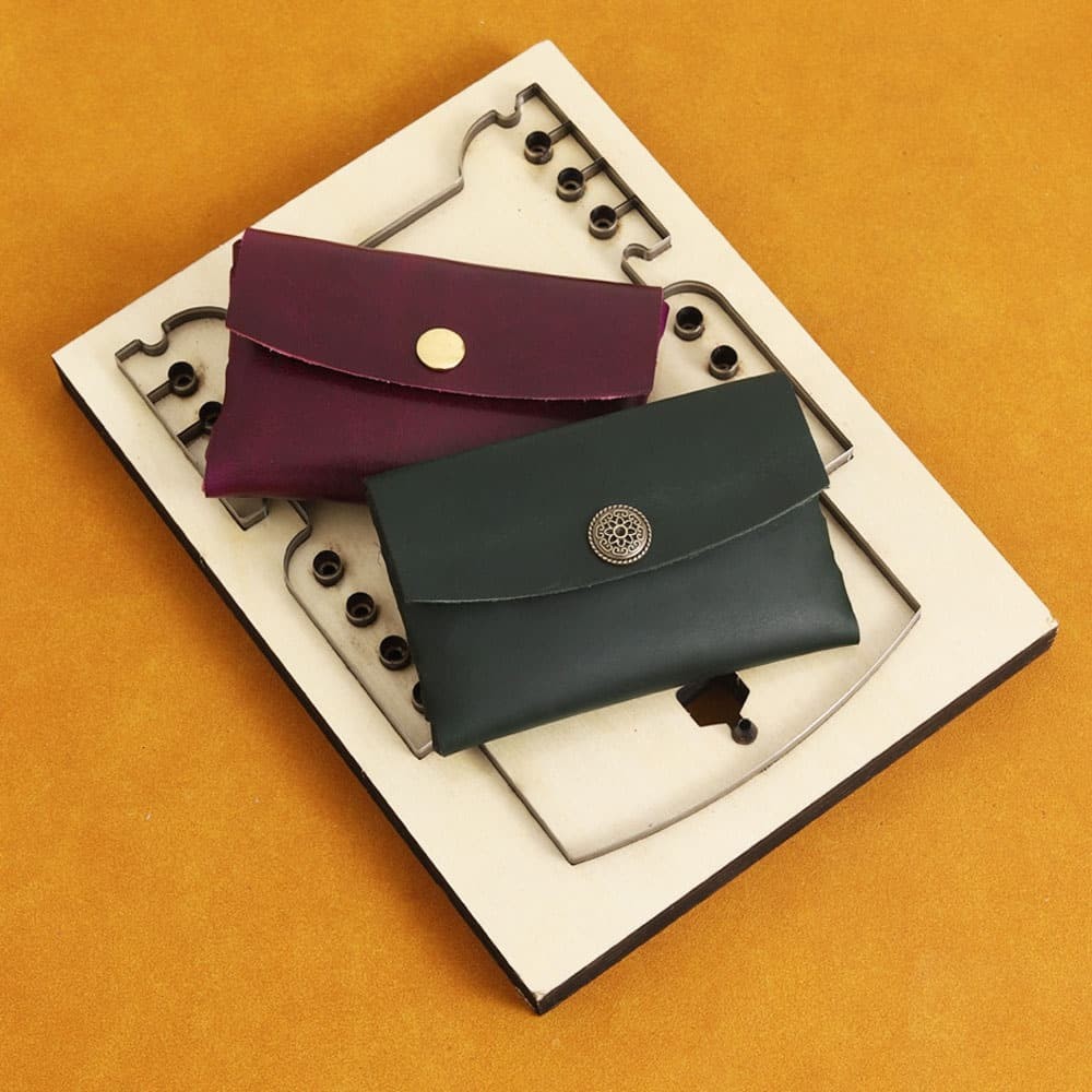 Japanese Steel No Sew Cutting Die Template for Leather Card Case Coin Purse DIY