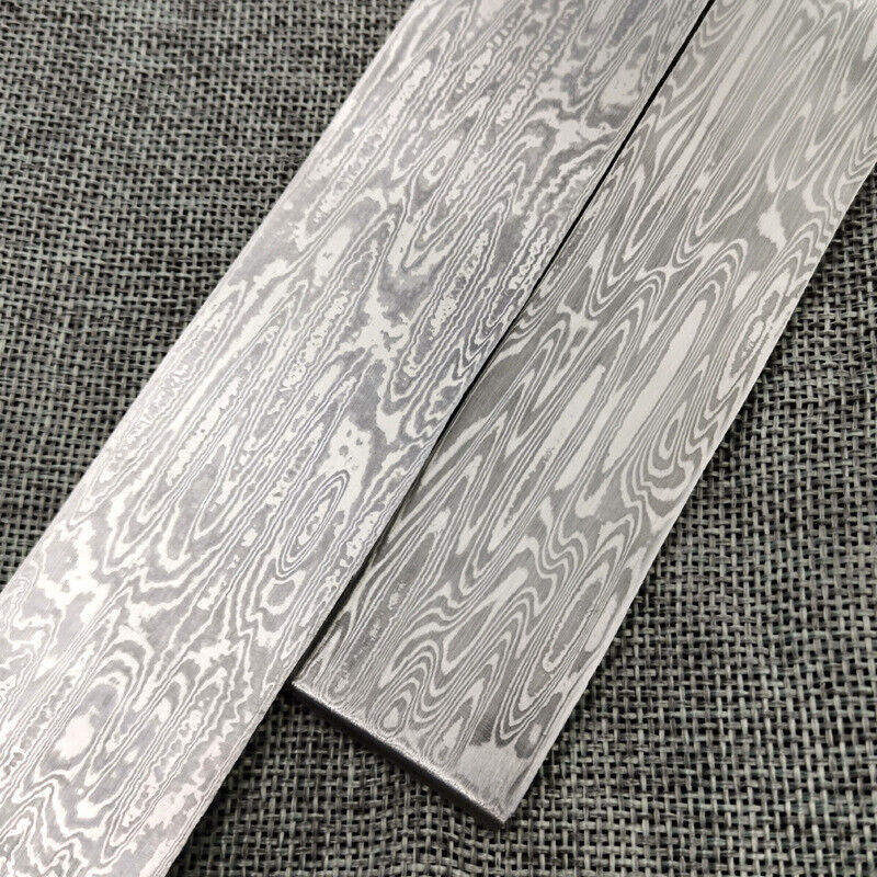 Big Size Damascus Steel Billet Bar Blank Making Kitchen Knife Blade Diy Material