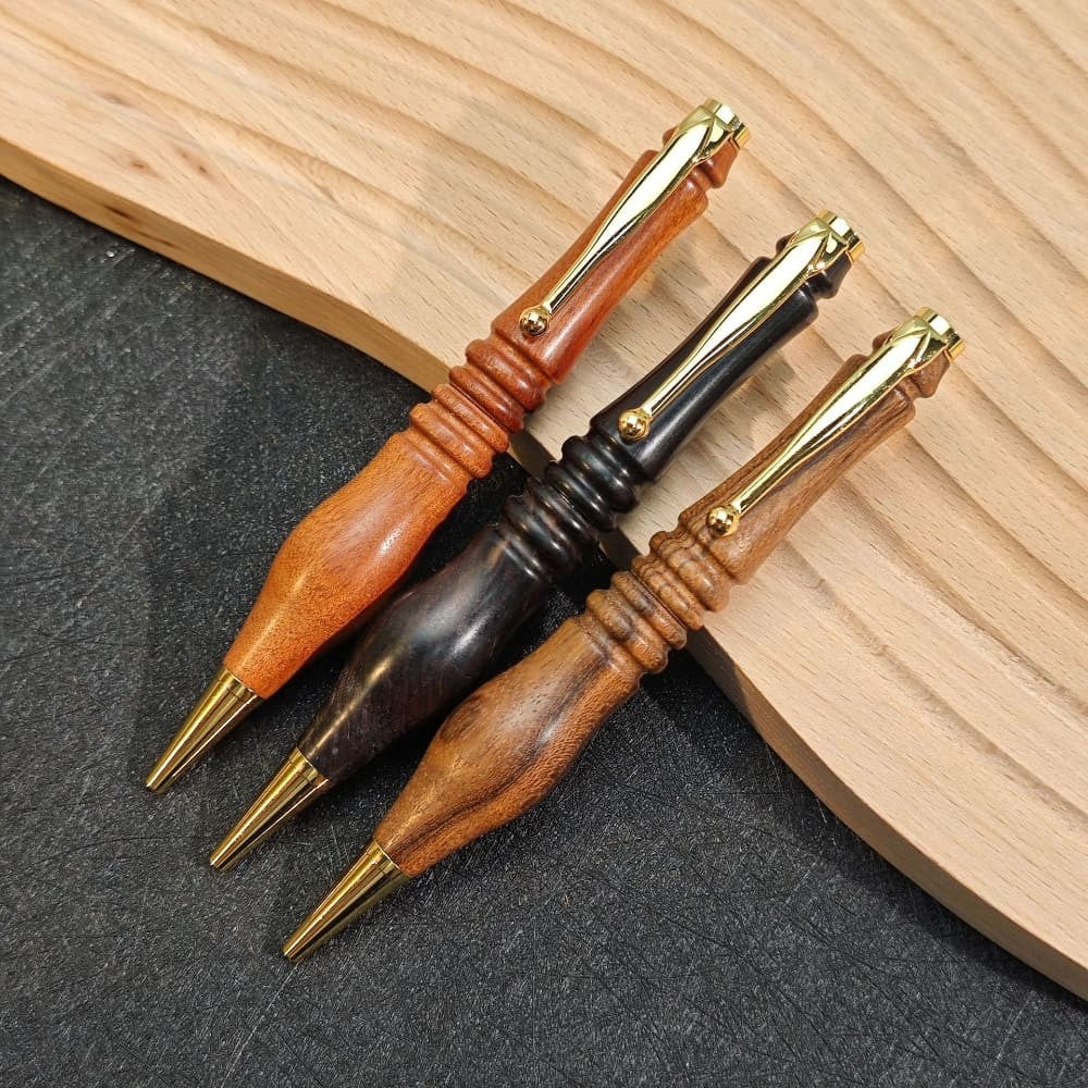 Ebony Wood Click Ballpoint Pen Creative Gift Wooden Pen Customizable Handmade