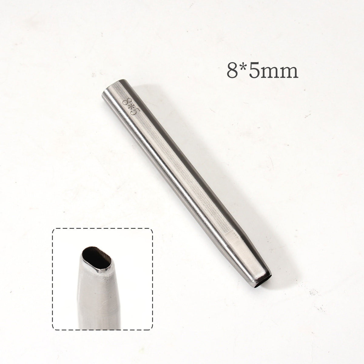 Leather Craft Belt Hole Punch Oval Flat Straight Teardrop Single DIY 440C Tool