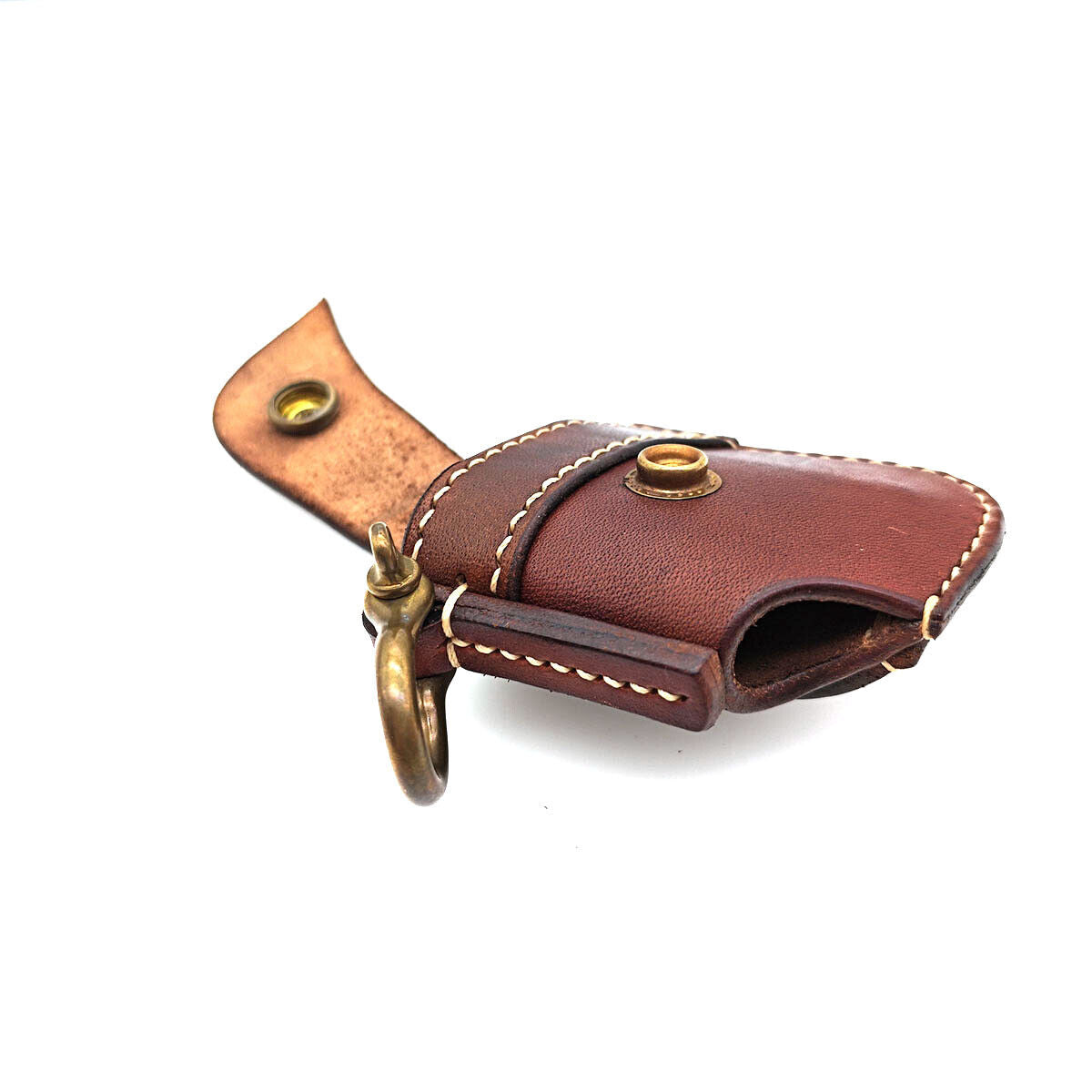 Custom Leather Craft Car Key Bag Cowhide holder for zippo lighter case Z Design