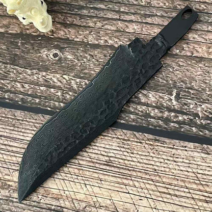 Forged Damascus Steel Billet Blade Blank Making Outdoor Knife EDC Diy Material