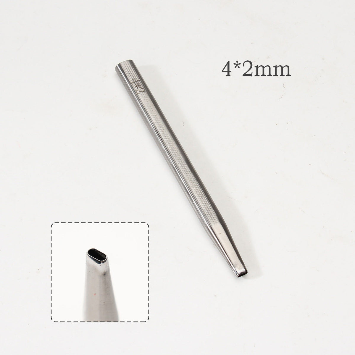 Leather Craft Belt Hole Punch Oval Flat Straight Teardrop Single DIY 440C Tool