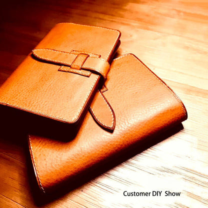 Oil Rich Vegetable Tanned Lychee Pattern Soft Genuine Leather Craft Material DIY 1.6mm Thickness