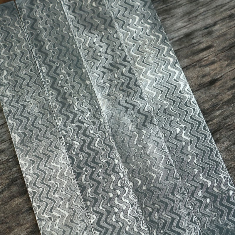 Hard Unfilled Damascus Steel Billet Bar Blank Knife Blade Diy Material