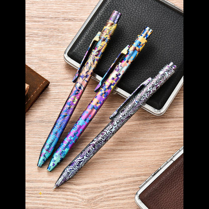 Colorful Titanium Alloy Pen Personalized Camouflage Bolt Design EDC Fashion Gift