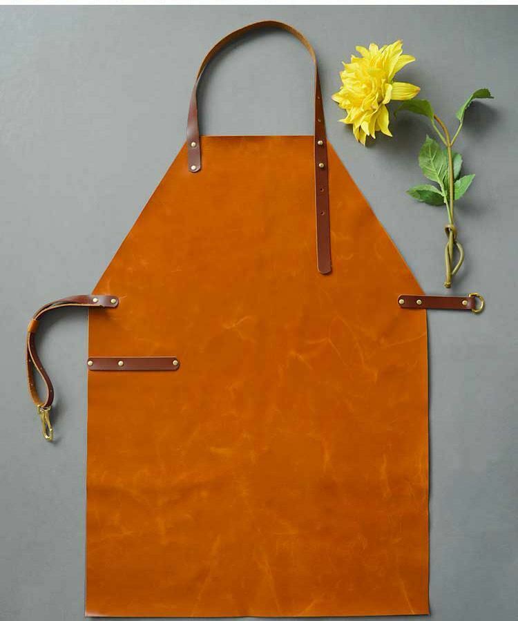 Genuine Leather Apron for Kitchen Handcraft Workshop Can Custom made Logo Stamp