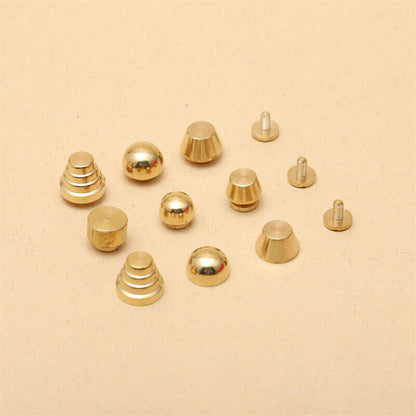 20 x Leather Craft Solid Brass Screw Luggage Punk Nail Stud Rivets Accessories