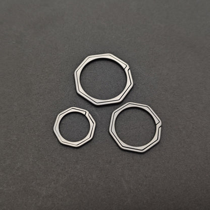 Quality Titanium Keyring Keychain Split Ring Buckle Craft Hardware Accessory DIY