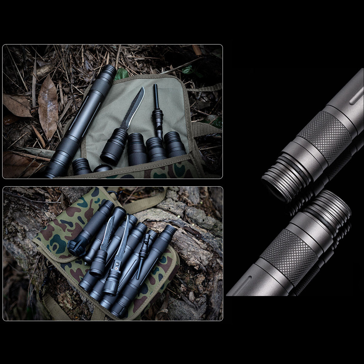 Multifunctional Aluminum Hiking Poles Portable Outdoor Trekking Walking Stick