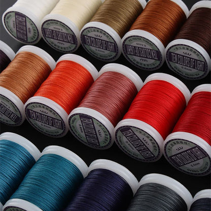 Hand Sewing Polyester Waxed Thread 0.4mm 135m No Fray No Fuzz for Leather DIY