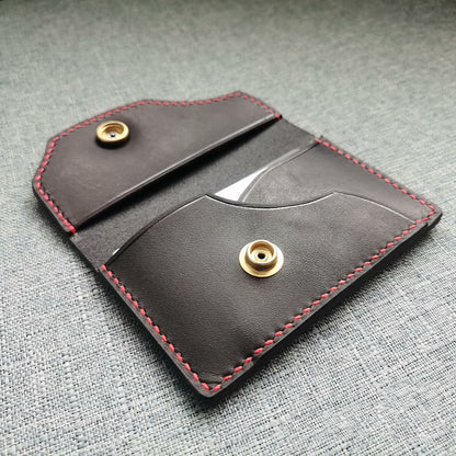 Handmade Ameikaji Style Original Design Minimalist Genuine Leather Card Holder