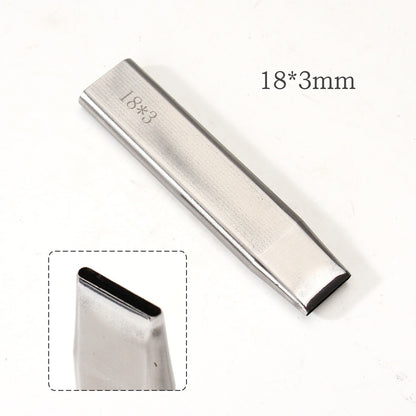 Leather Craft Belt Hole Punch Oval Flat Straight Teardrop Single DIY 440C Tool