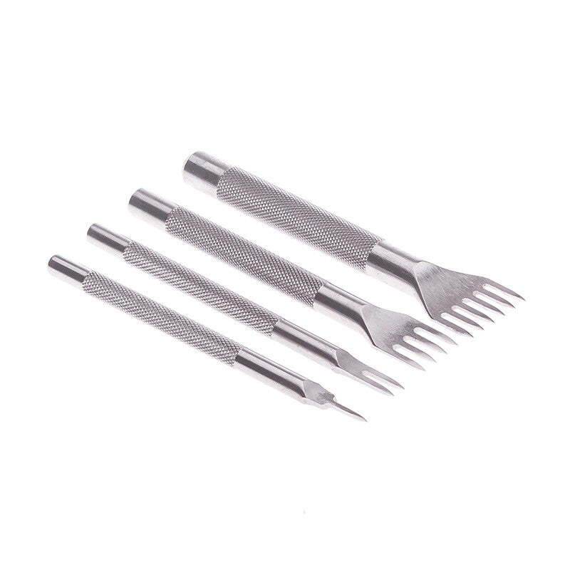 Leather Craft Tools Hole Punches Stitching Punch Diamone Chisel Set  3/4/5/6mm
