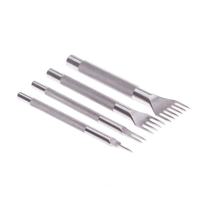 Leather Craft Tools Hole Punches Stitching Punch Diamone Chisel Set  3/4/5/6mm