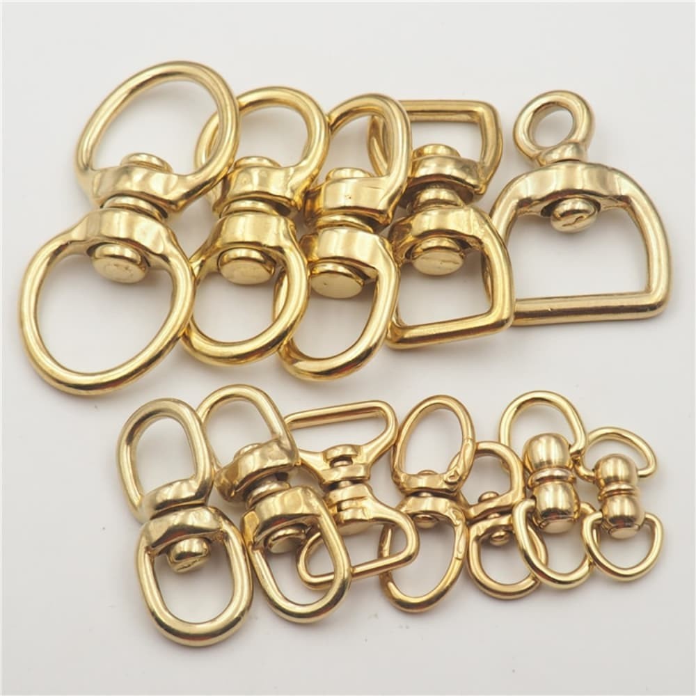 Solid Brass Swivel Figure 8 Ring Pet Leash Connector Bag Strap Hardware Link DIY