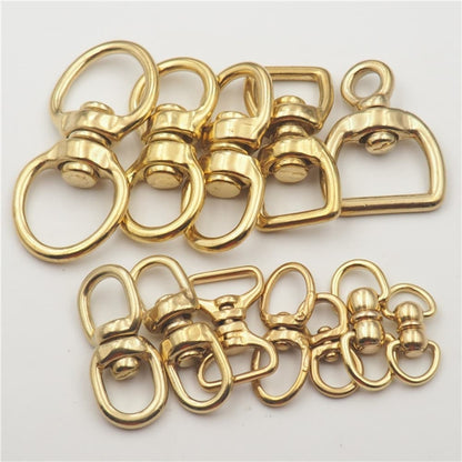 Solid Brass Swivel Figure 8 Ring Pet Leash Connector Bag Strap Hardware Link DIY