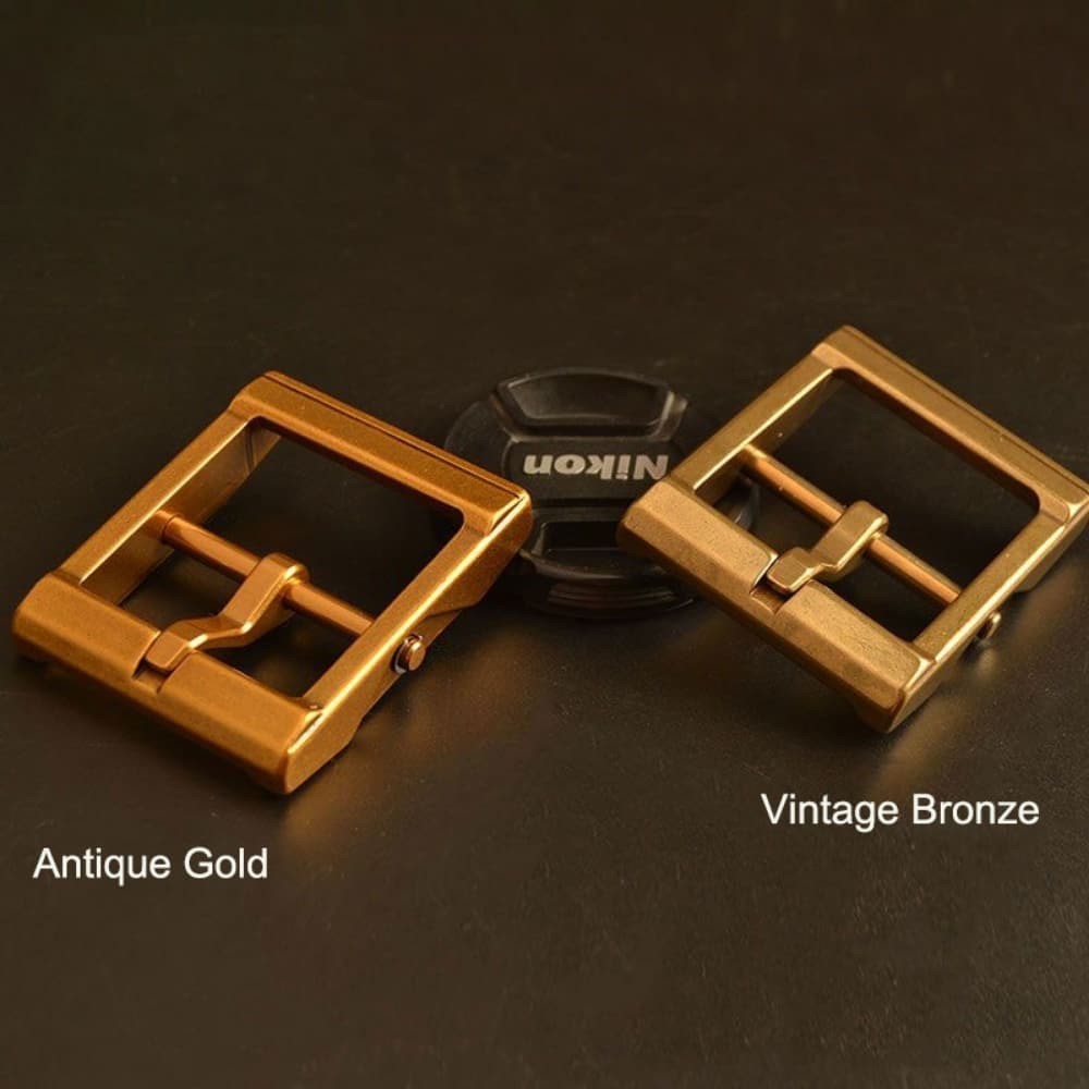 Solid Brass Removable Pin Belt Buckle for Leather Belt Handmade Jeans Men's 38mm