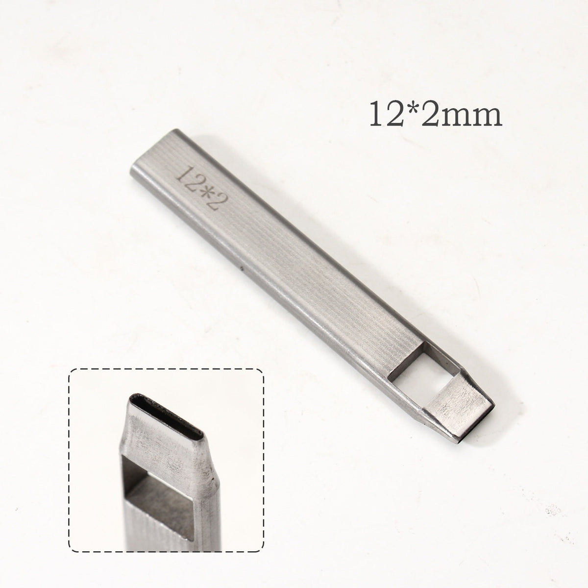 Leather Craft Belt Hole Punch Oval Flat Straight Teardrop Single DIY 440C Tool