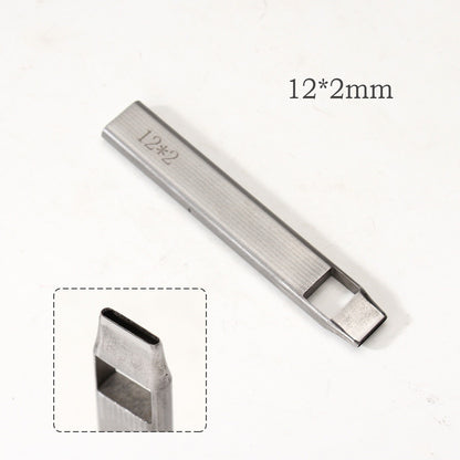 Leather Craft Belt Hole Punch Oval Flat Straight Teardrop Single DIY 440C Tool