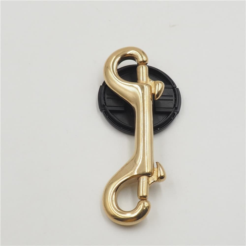 Solid Brass Double End Hook Buckle Heavy Duty Bag Connector Pet Leash Snap Clip