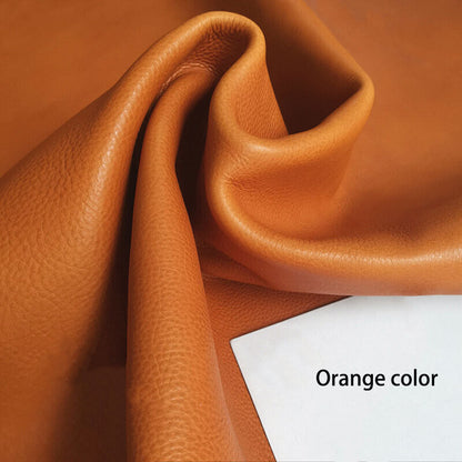 Oil Rich Vegetable Tanned Lychee Pattern Soft Genuine Leather Craft Material DIY 1.6mm Thickness