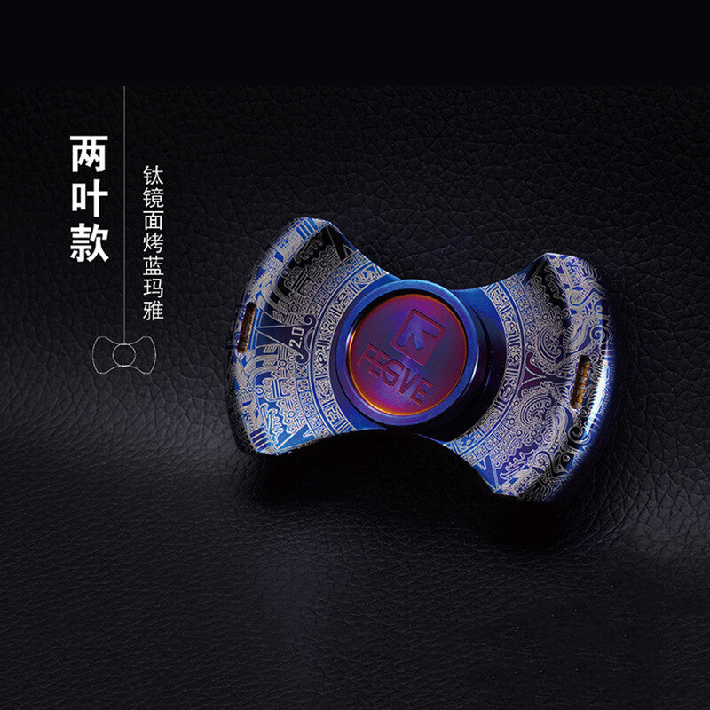 FEGVE Fidget Hand Spinner Titanium/Brass Alloy Finger focus Toy EDC Gift