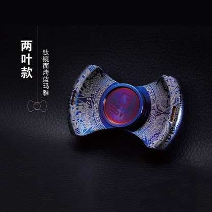 FEGVE Fidget Hand Spinner Titanium/Brass Alloy Finger focus Toy EDC Gift