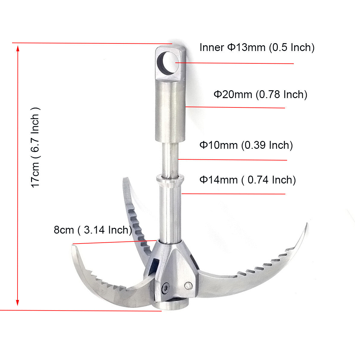 New Style Outdoor Climbing Folding Carabiner Steel Grappling Hook Survival Toos