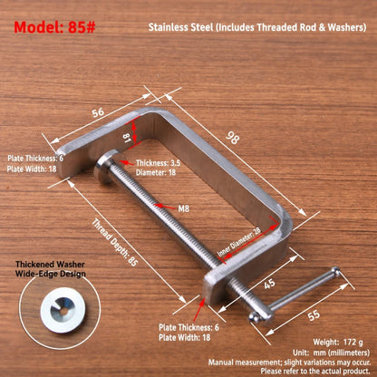 High Quality Stainless Steel G Clamp Leather Craft Woodwork C Joiner DIY Tools