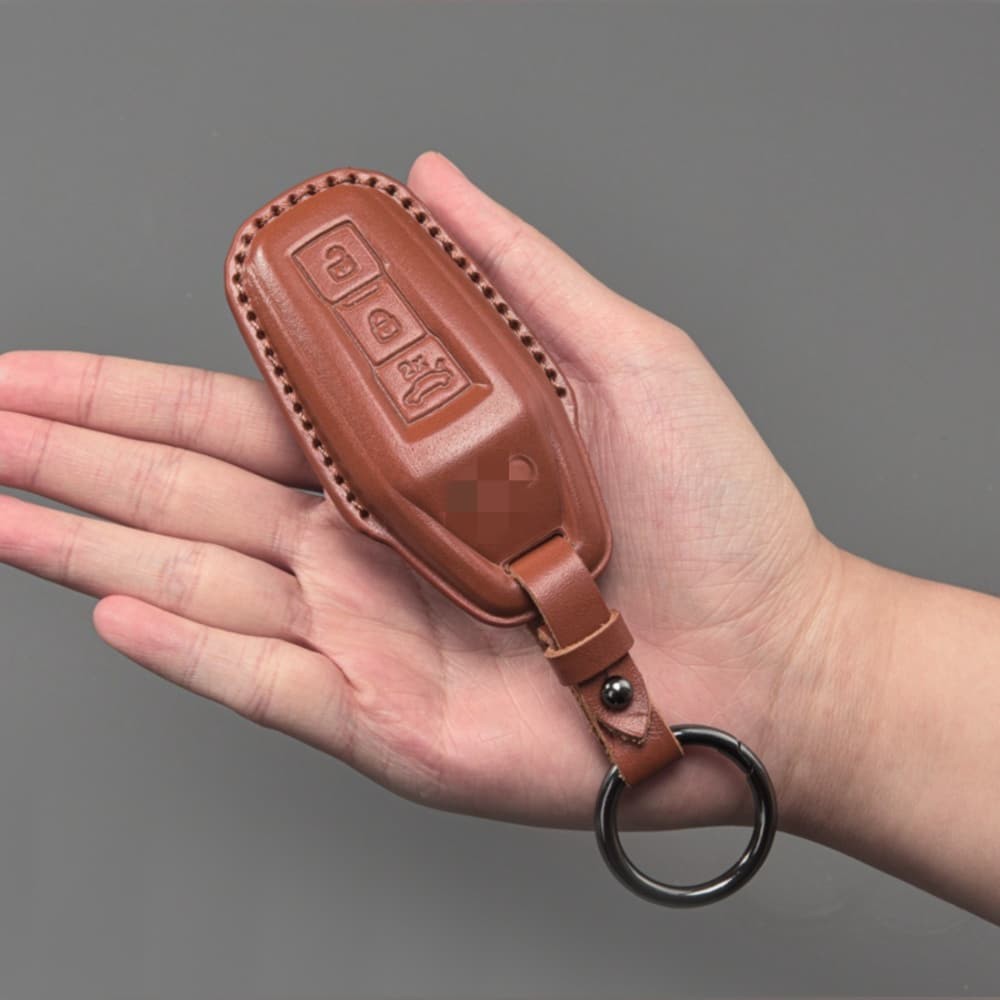 Handmade Genuine Leather Car Key Case for 2025 Audi A5L Q5L