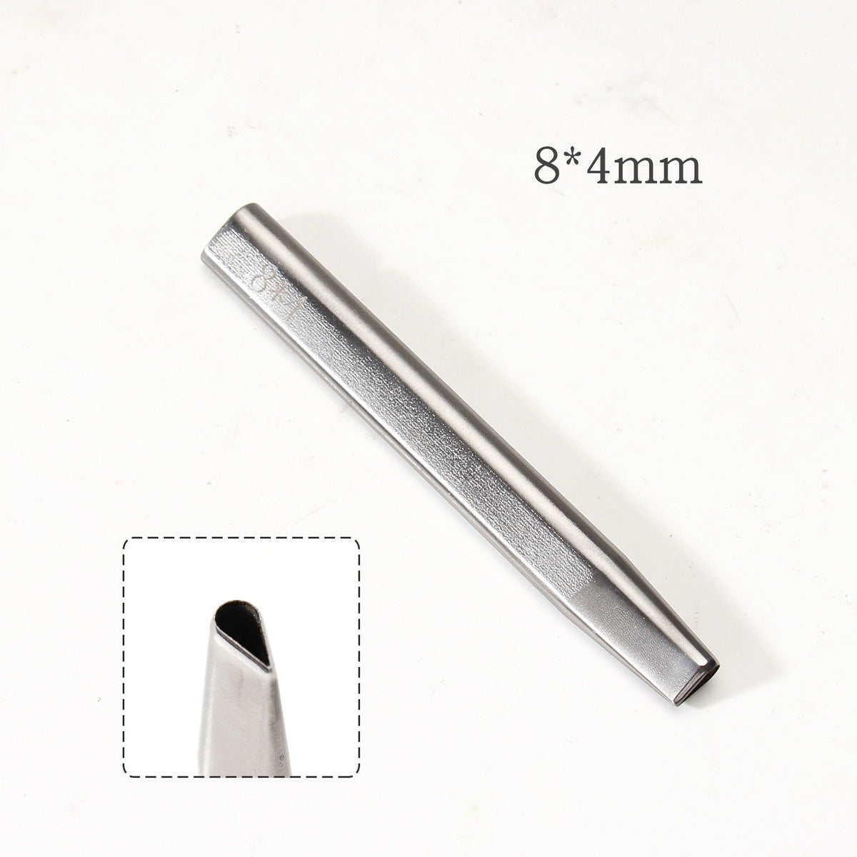 Leather Craft Belt Hole Punch Oval Flat Straight Teardrop Single DIY 440C Tool