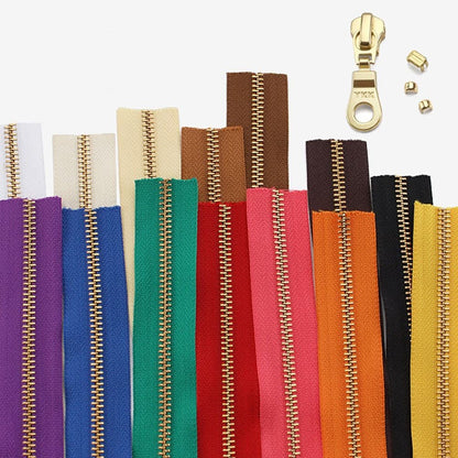 YKK No5 Zipper Tape Brass Teeth One Way Zipper Bag Handbag Hand DIY Accessories